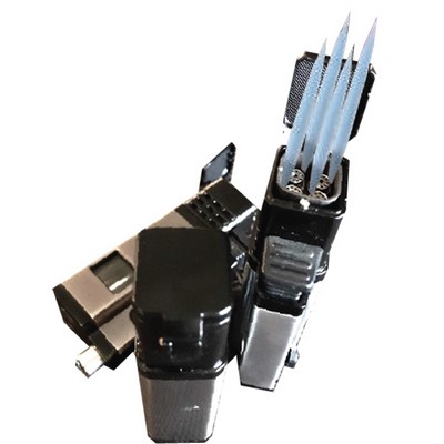 Csonka Quad Jet Torch Lighter w/Power Punch Cigar Cutter